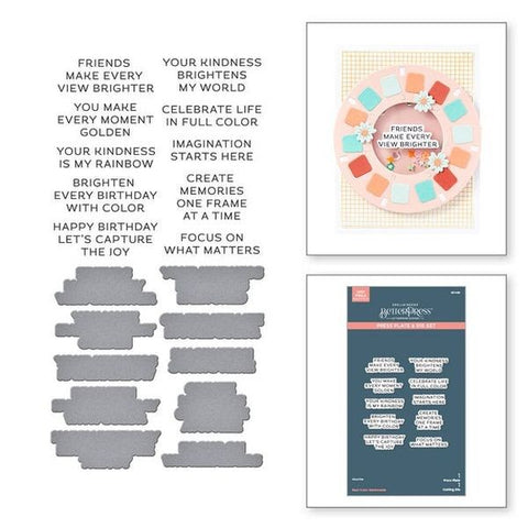 Take Note Collection Reel Color Sentiments BetterPress Plate & Die Set