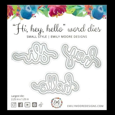 Hi, Hey, Hello Word Dies - Small Size