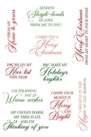 Me To You Holiday Sentiments - Clear Stamps