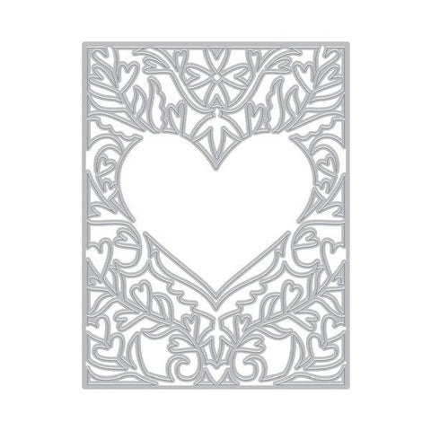 Heart Flourish Cover Plate Die