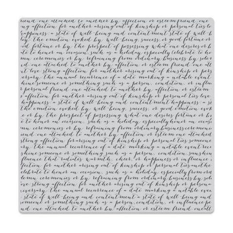 Cling Stamp - Script Bold Print