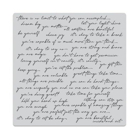 Bold Prints Cling Stamp - Positive Script