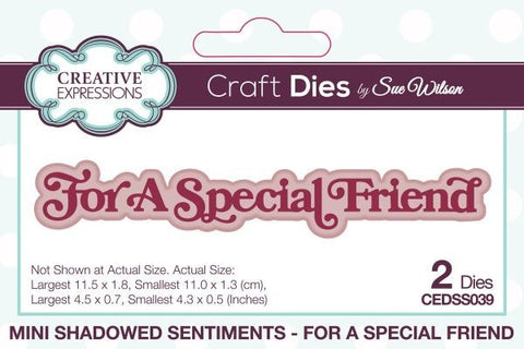 Mini Shadowed Sentiments Dies - For A Special Friend