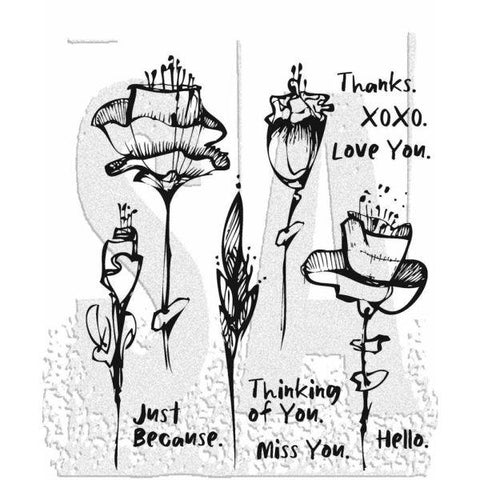 Abstract Florals - Cling Stamps