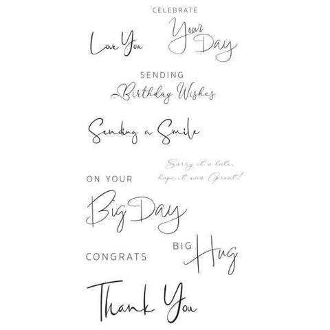 Daily Sentiments #2 - Clear Stamps