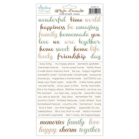 Rustic Charms - Stickers- Words
