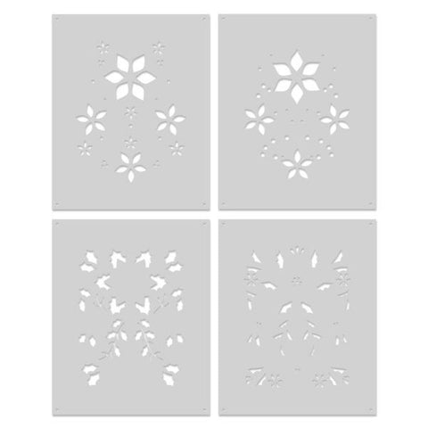 Poinsettia Pattern Color Layering Stencils