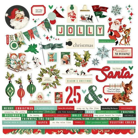 Simple Vintage Holly Jolly - Stickers