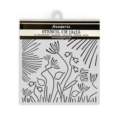 Forest - Stencil - Abstract Flowers