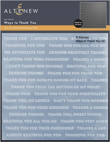 Ways to Thank You - 3D Embossing Folder