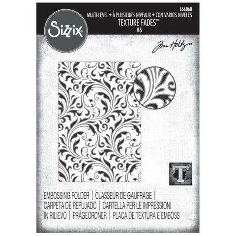 Vault Flourish- Multi Level Textured Impressions Embossing Folder