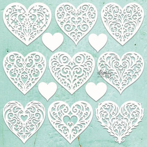 Chippies - Decor - Hearts Filigree