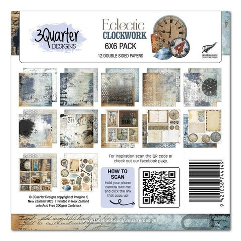 Eclectic Clocks - 6x6 Paper Pack