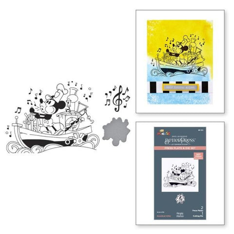 Say Cheese Classic Mouse - Press Plate & Die Set - Steamboat Willie