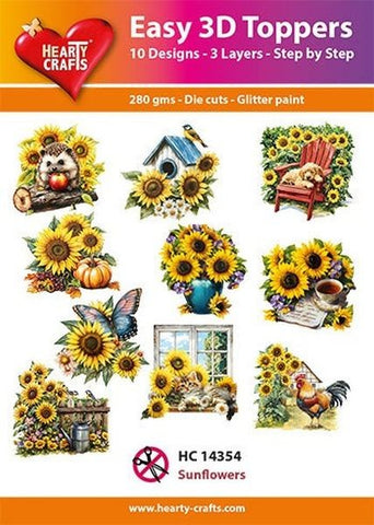 Easy 3D Toppers - Sunflowers