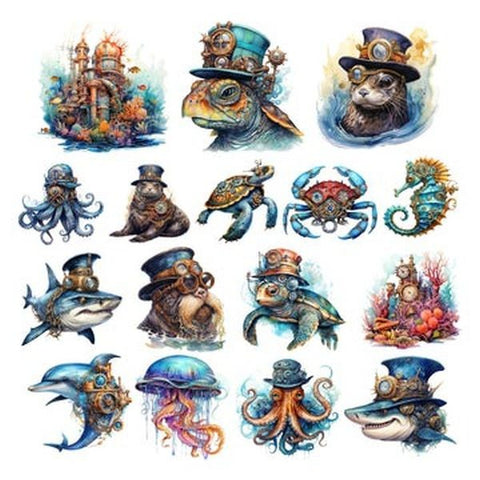 Steampunk Ocean Life Ephemera
