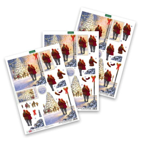 Die Cut Decoupage - A Christmas Walk