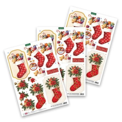 Die Cut Decoupage - Christmas Stockings