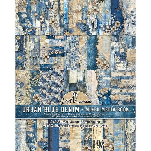 Mixed Media Book - Urban Blue Denim