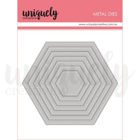 Stitched Nesting Hexagon Dies
