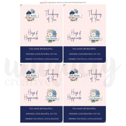 Indigo Bloom - Cut-a-Part Sheet - Mini