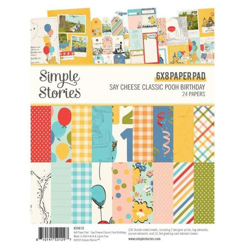Say Cheese Classic Pooh Birthday - 6x8 Paper Pad