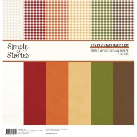 Simple Vintage Autumn Breeze - 12x12 Collection Pack - Basics