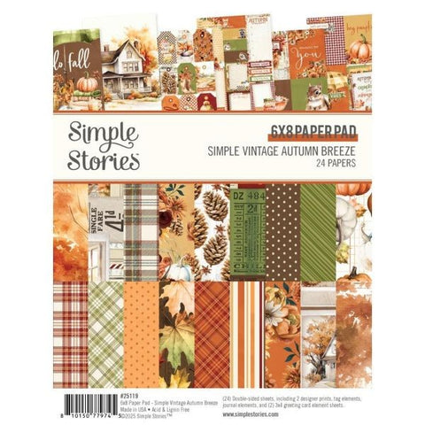 Simple Vintage Autumn Breeze - 6x8 Paper Pad
