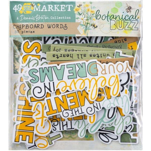 Botanical Buzz - Chipboard