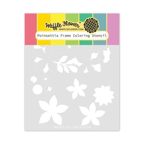 Poinsettia Frame - Coloring Stencil
