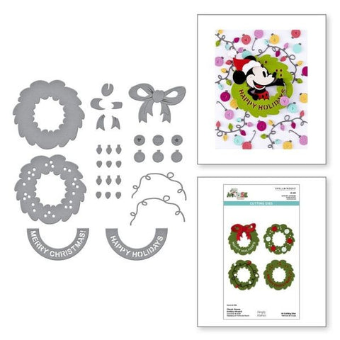 Say Cheese Classic Mouse Christmas Collection - Classic Mouse Holiday Wreath Dies