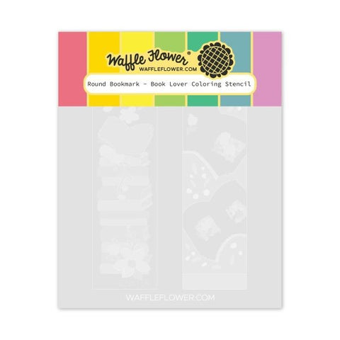 Round Bookmarrk - Book Lover Coloring Stencil