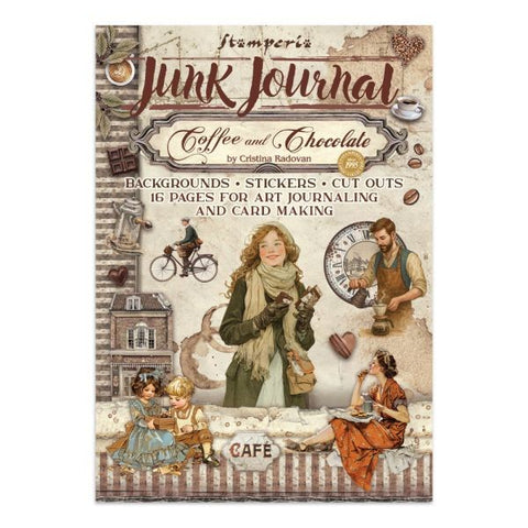 Coffee and Chocolate - Junk Journal Backgrounds, Stickers & Cut Outs