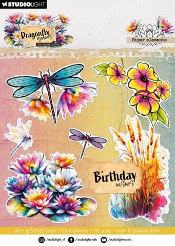 Dragonfly Dreams - Die-Cut Paper Pad - Elements