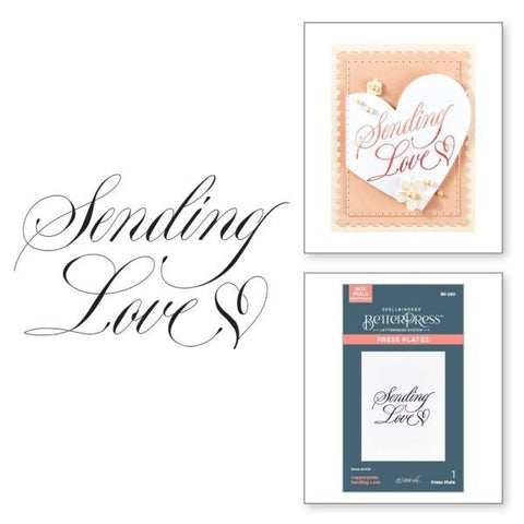 Copperplate Sending Love - BetterPress Plate