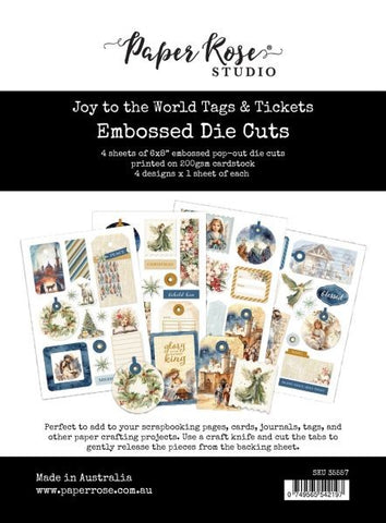 Joy to the World - Tags & Tickets Embossed Die Cuts