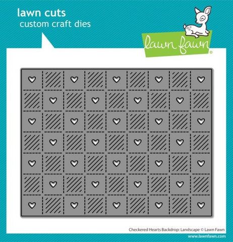 Checkered Hearts Backdrop Landscape Die