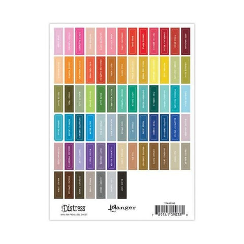 Distress Mini Ink Pad Label Set - White