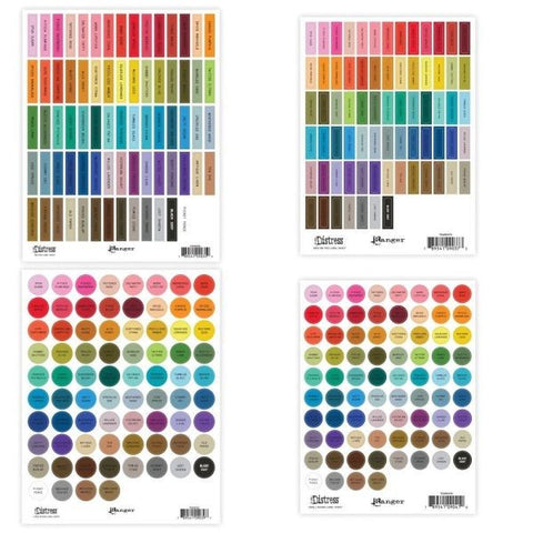 Assorted Distress Labels - White