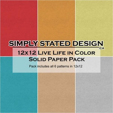 Live Life in Color - 12x12 Collection Pack - Solids