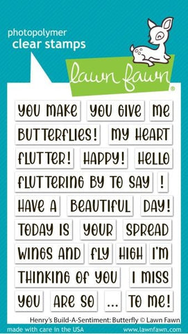 Henry;s Build-A-Sentiment:  Butterfly - Clear Stamps