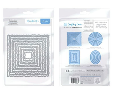 Stitched Deckle Edge Squares - Crafters Home Exclusive Dies