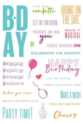About Birthday Collage - Clear Stamps