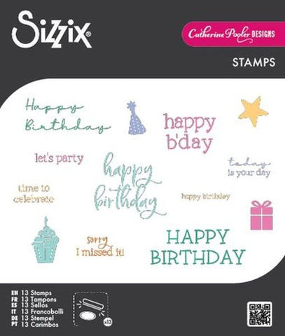 Print & Pattern Birtthday Sentiments - Clear Stamps