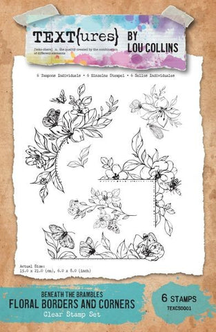 TEXT{ures} - Beneath the Brambles - Floral Borders and Corners - Clear Stamps
