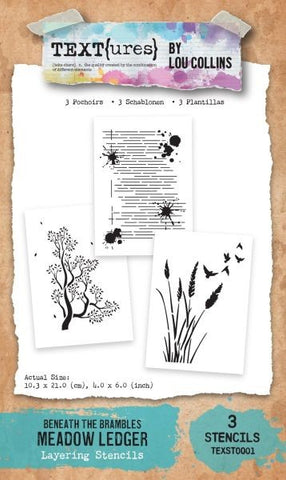 TEXT{ures} - Beneath the Brambles - Meadow Ledgers - Layering Stencils
