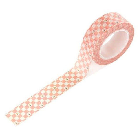 Silly Goose - Pink Painted Checkboard - Washi Tape