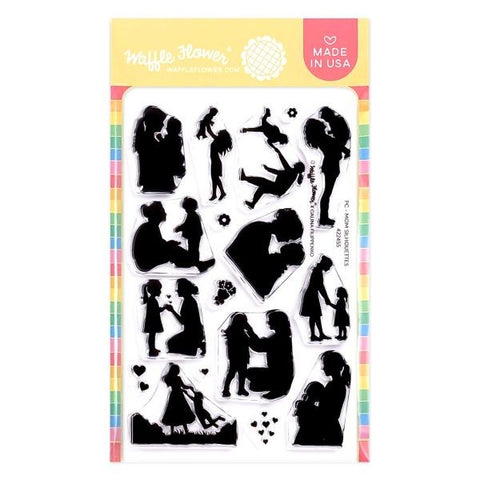 Postage Collage - Mom Silhouettes - Clear Stamps
