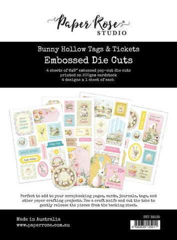 Bunny Hollow - Embossed Die Cuts - Tags & Tickets