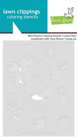 Mice Flowers - Coloring Stencils
